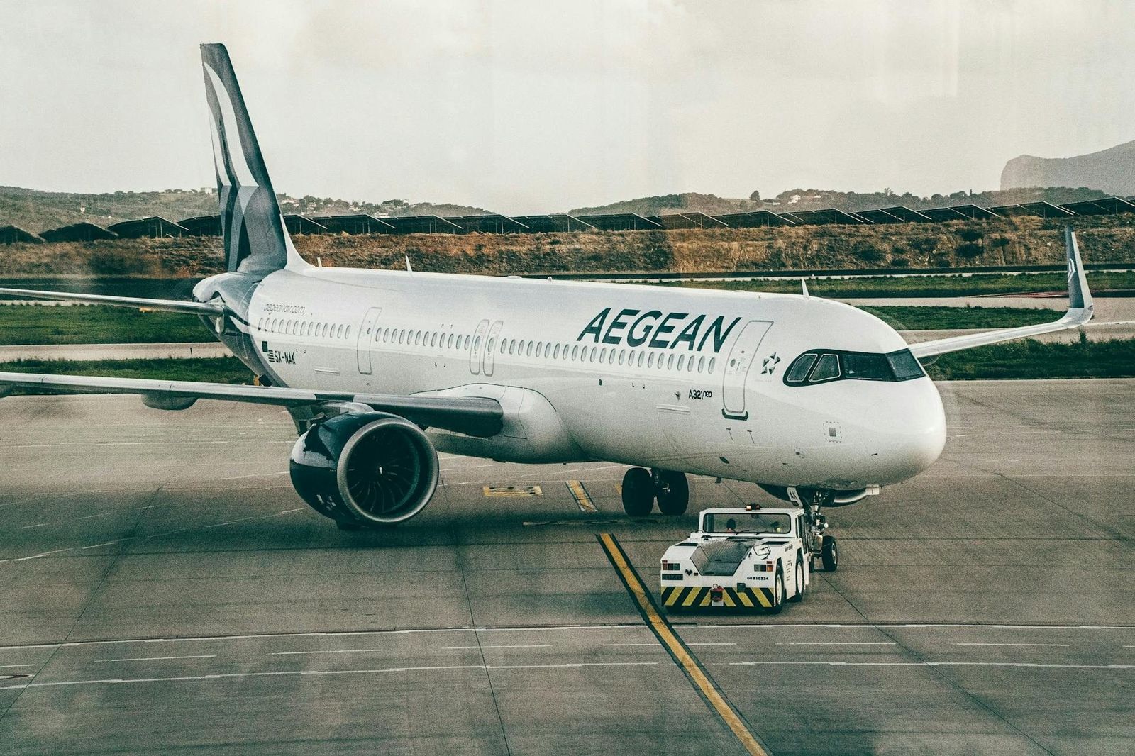 Airbus A321neo on the airport tarmac