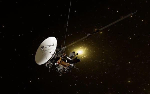 Voyager spacecraft in deep space